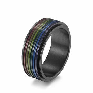 Rainbow LGBTQ Pride Fidget Spinner Ring - Perimade & Co.
