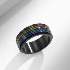 Rainbow LGBTQ Pride Fidget Spinner Ring - Perimade & Co.