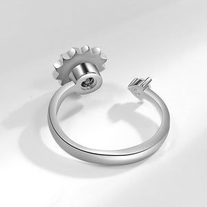 Rainbow Sunflower Smiley Fidget Spinner Ring - Perimade & Co.