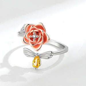 Rose Flower Anxiety Fidget Spinner Ring - Perimade & Co.