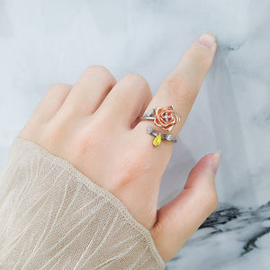 Rose Flower Anxiety Fidget Spinner Ring - Perimade & Co.