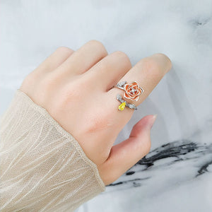 Rose Flower Anxiety Fidget Spinner Ring - Perimade & Co.