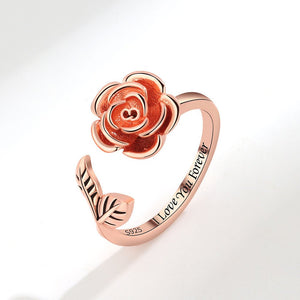 Rose Flower Anxiety Fidget Spinner Ring - Perimade & Co.