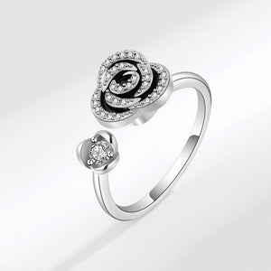 Rose Flower Anxiety Fidget Spinner Ring - Perimade & Co.