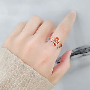 Rose Flower Anxiety Fidget Spinner Ring - Perimade & Co.