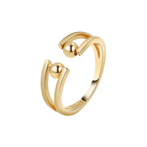 Round Bead Anxiety Fidget Spinner Ring - Perimade & Co.