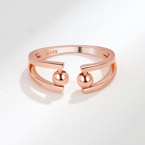 Round Bead Anxiety Fidget Spinner Ring - Perimade & Co.