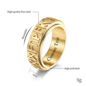 Runic Alphabets Fidget Spinner Band Ring - Perimade & Co.