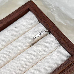 Silver Initial Letter Stacking Band Ring - Perimade & Co.