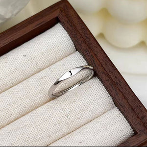 Silver Initial Letter Stacking Band Ring - Perimade & Co.
