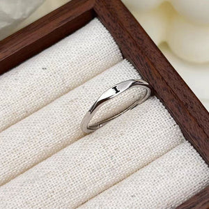 Silver Initial Letter Stacking Band Ring - Perimade & Co.