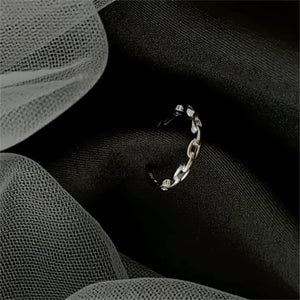 Silver Stacking Open Band Chain Link Ring - Perimade & Co.