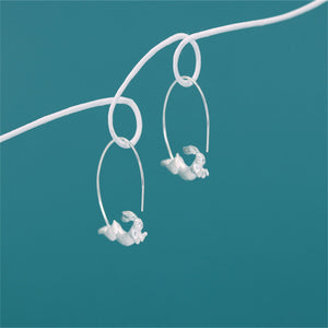 Small Bunny Rabbit Hoop Statement Earrings - Perimade & Co.