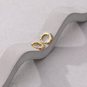 Small Rainbow LGBTQ Pride Hoop Earrings - Perimade & Co.