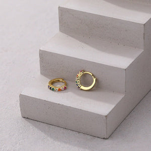 Small Rainbow LGBTQ Pride Hoop Earrings - Perimade & Co.