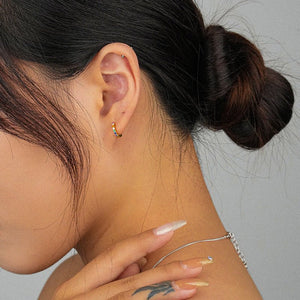 Small Rainbow LGBTQ Pride Hoop Earrings - Perimade & Co.