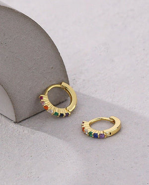 Small Rainbow LGBTQ Pride Hoop Earrings - Perimade & Co.