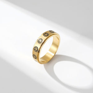Smiley Face Anxiety Fidget Spinner Ring - Perimade & Co.