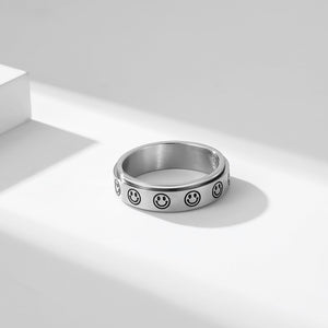 Smiley Face Anxiety Fidget Spinner Ring - Perimade & Co.