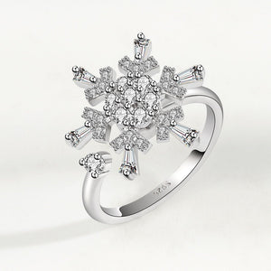 Snowflake Anxiety Fidget Spinner Ring - Perimade & Co.