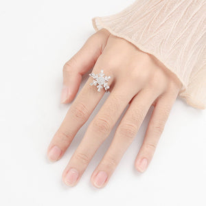 Snowflake Anxiety Fidget Spinner Ring - Perimade & Co.
