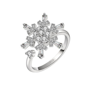 Snowflake Anxiety Fidget Spinner Ring - Perimade & Co.