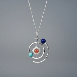 Solar System Sun Planet Statement Necklace - Perimade & Co.