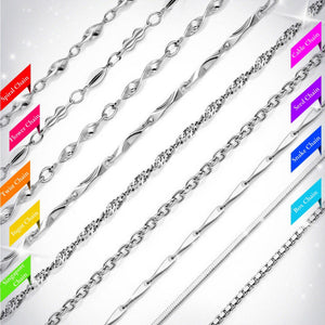 Solid 925 Sterling Silver Necklace Chain - Perimade & Co.