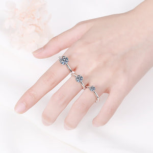 Solitaire Round Moissanite Engagement Ring - Perimade & Co.