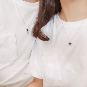 Spaceman Planet Matching Couple Necklace - Perimade & Co.