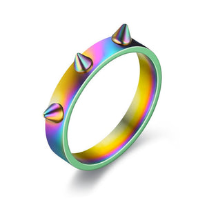 Spike Self Defense Couple Band Ring - Perimade & Co.