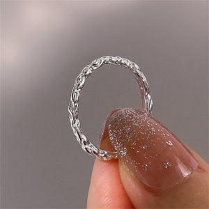 Sterling Silver Free Form Slim Band Ring - Perimade & Co.