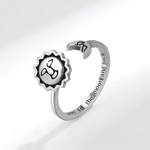 Sun Moon Face Anxiety Fidget Spinner Ring - Perimade & Co.