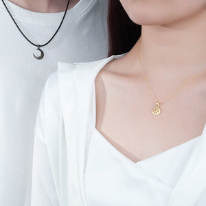 Sun Moon Matching Couple Rope Necklace - Perimade & Co.