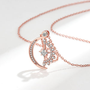 Sun Moon Star Fidget Spinner Charm Necklace - Perimade & Co.