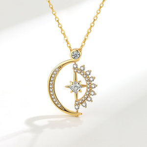 Sun Moon Star Fidget Spinner Charm Necklace - Perimade & Co.