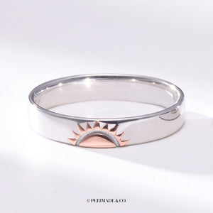 Sun Moon Star Matching Couple Band Ring - Perimade & Co.