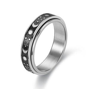 Sun Star Moon Daisy Fidget Spinner Ring - Perimade & Co.