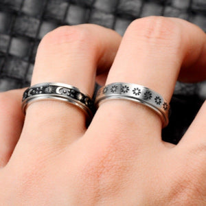 Sun Star Moon Daisy Fidget Spinner Ring - Perimade & Co.