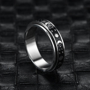 Sun Star Moon Daisy Fidget Spinner Ring - Perimade & Co.
