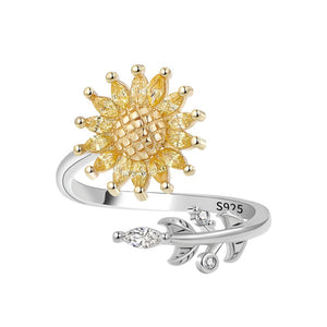 Sunflower Anxiety Fidget Spinner Ring - Perimade & Co.