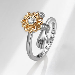 Sunflower Anxiety Fidget Spinner Ring - Perimade & Co.