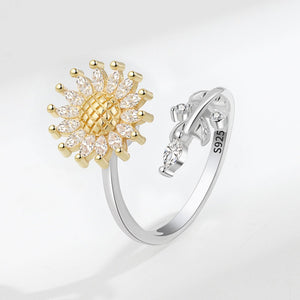 Sunflower Anxiety Fidget Spinner Ring - Perimade & Co.