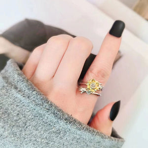 Sunflower Anxiety Fidget Spinner Ring - Perimade & Co.