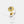 Gold sunflower-shaped ring with a central projection gemstone on a white background