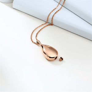 Teardrop Bean Urn Pendant Necklace - Perimade & Co.