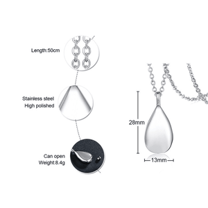 Teardrop Bean Urn Pendant Necklace - Perimade & Co.