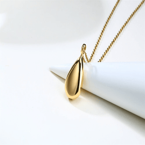 Teardrop Bean Urn Pendant Necklace - Perimade & Co.
