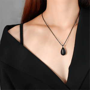 Teardrop Bean Urn Pendant Necklace - Perimade & Co.