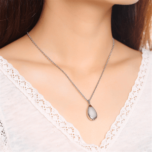 Teardrop Bean Urn Pendant Necklace - Perimade & Co.